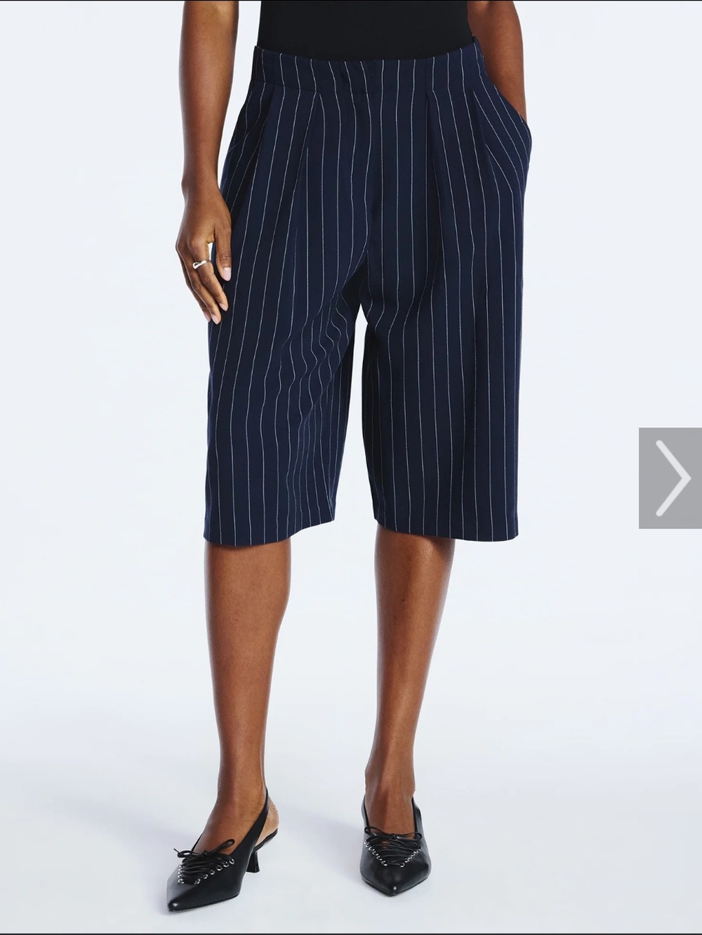 Brand New with tags Pinstripe Navy 
Culotte Shorts
